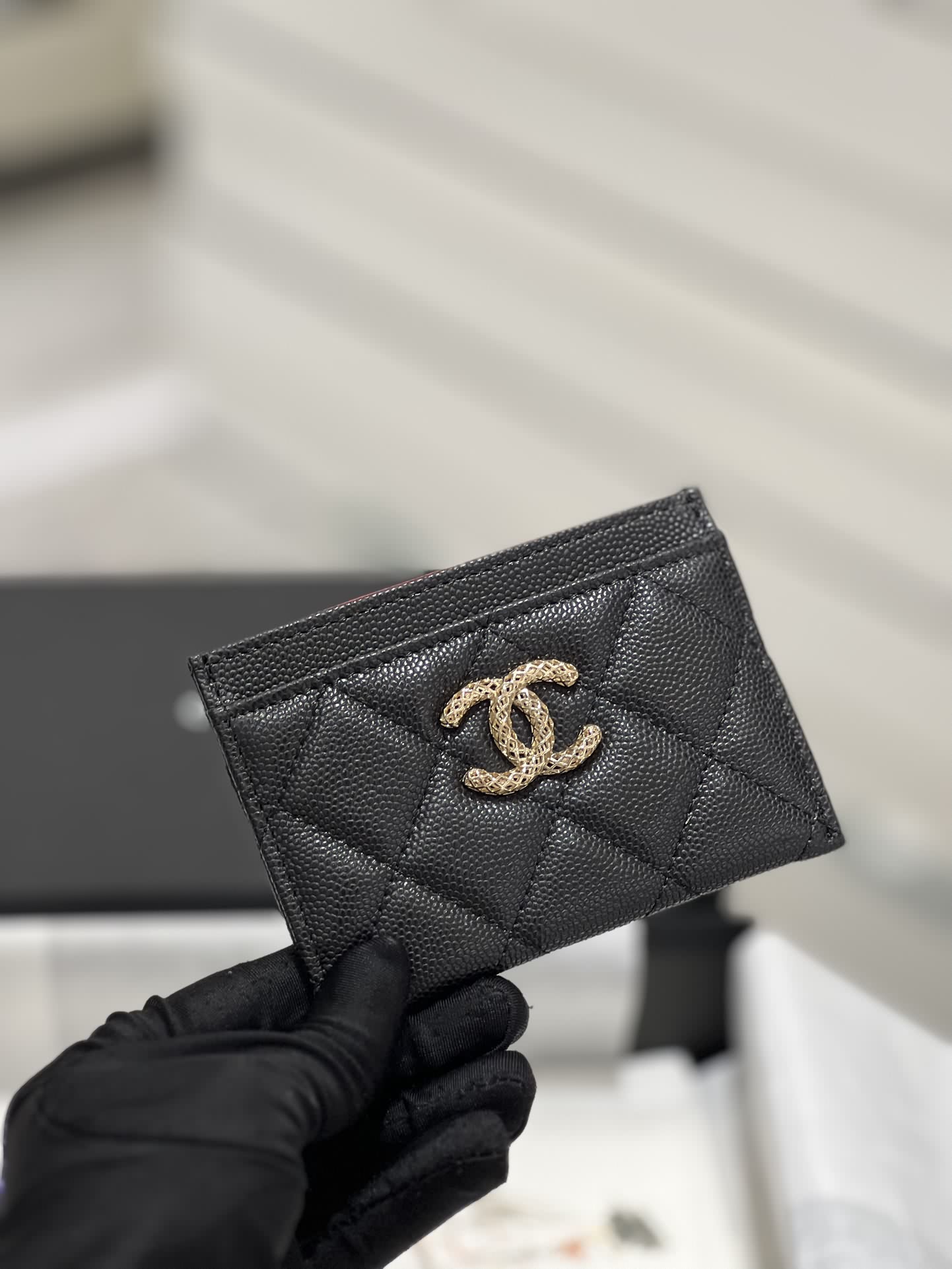 Chanel 23P新款鏤空雙小卡包