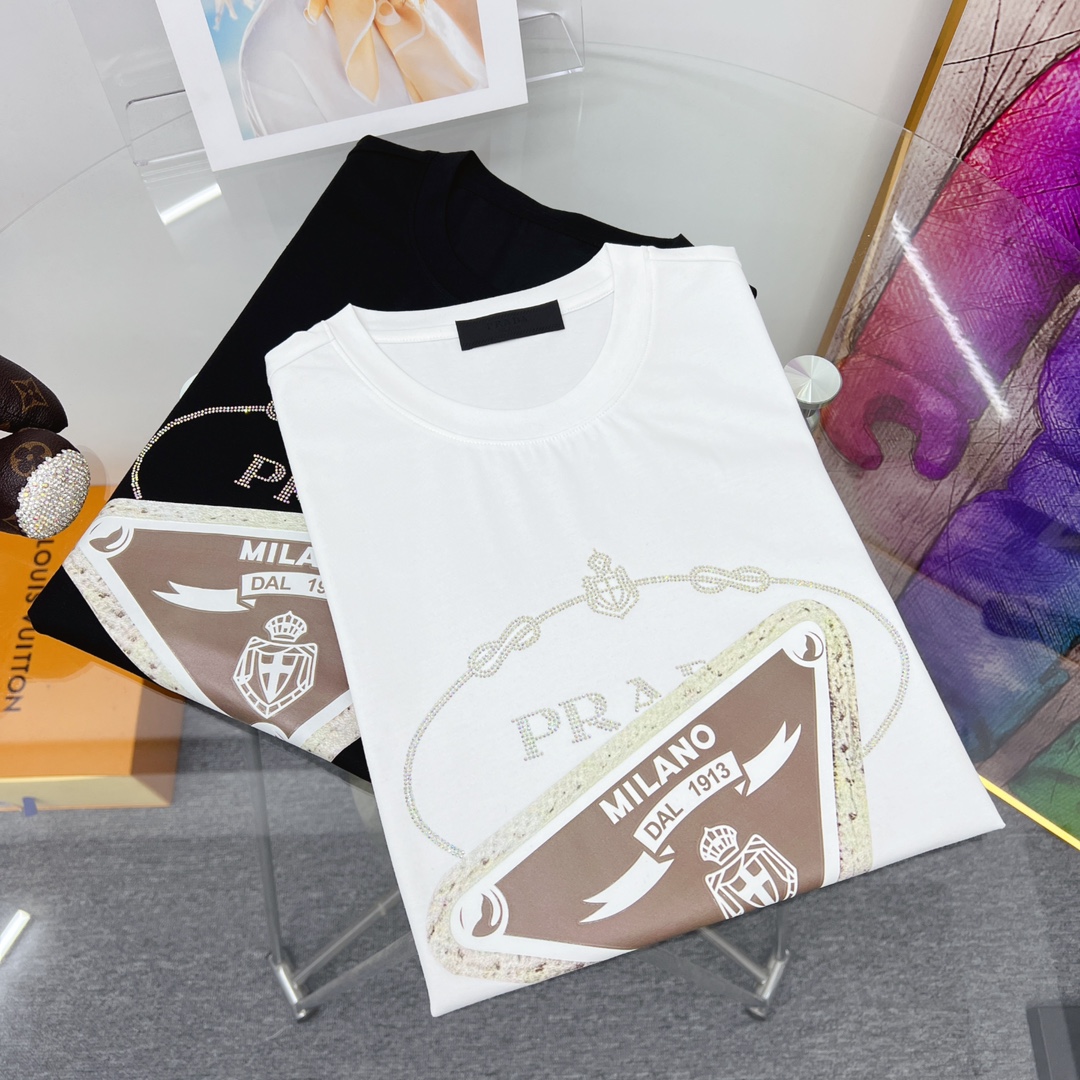 【PRADA 普拉達】2023Ss高端短袖T恤