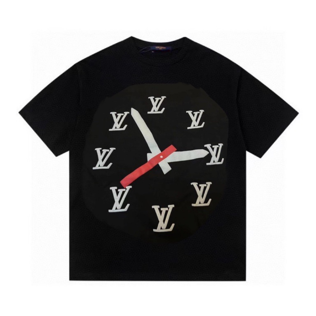 Louis Vuitton/路易威登限定款鐘錶立體印花短袖T恤
