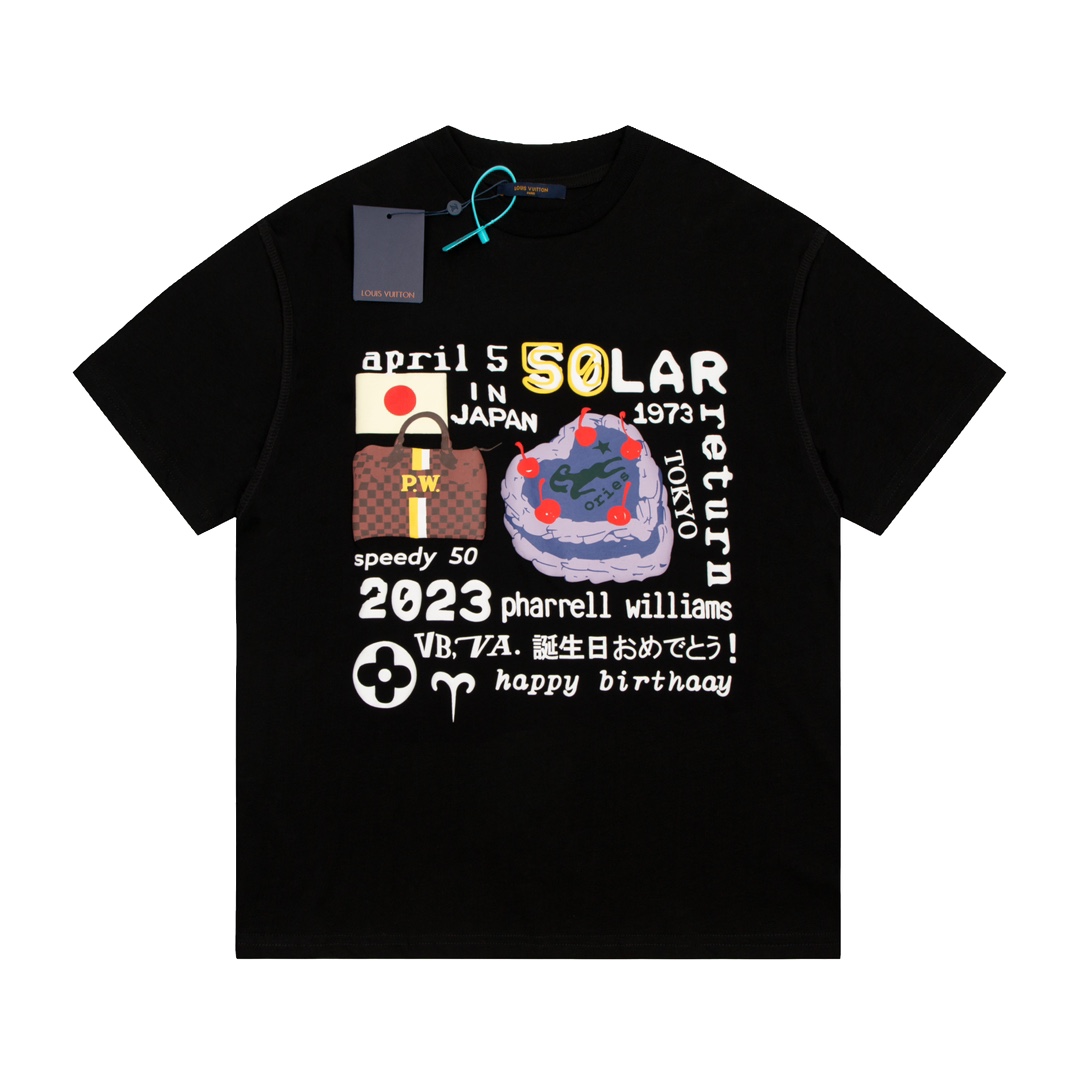 Lv 23春夏新款 董菲聯名短袖T恤