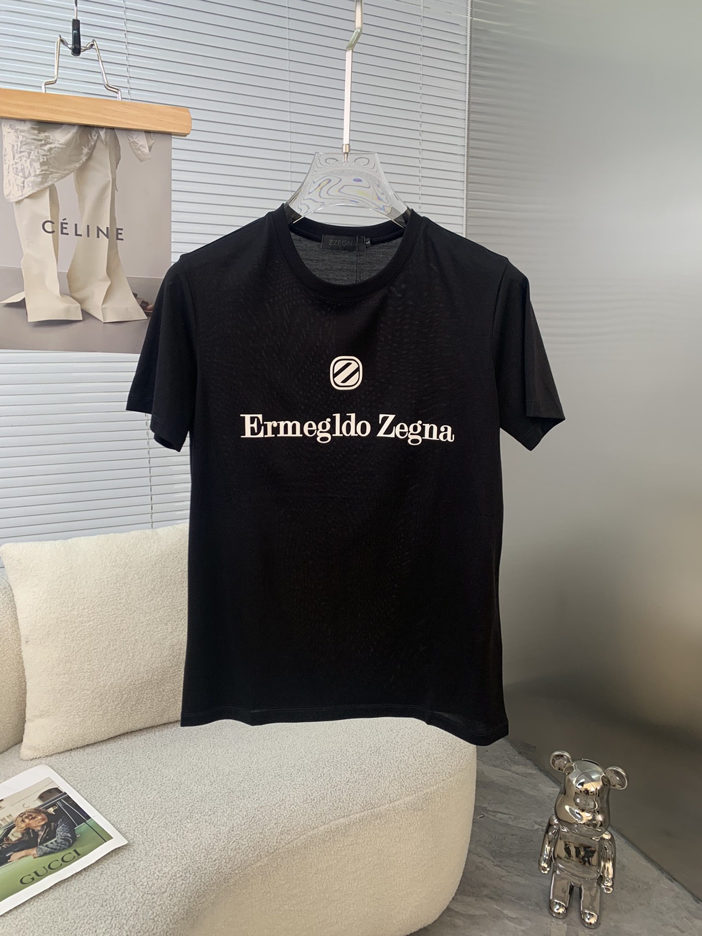ZEGNA傑尼亞  2023ss春夏新款萊賽爾柔絲短袖T恤