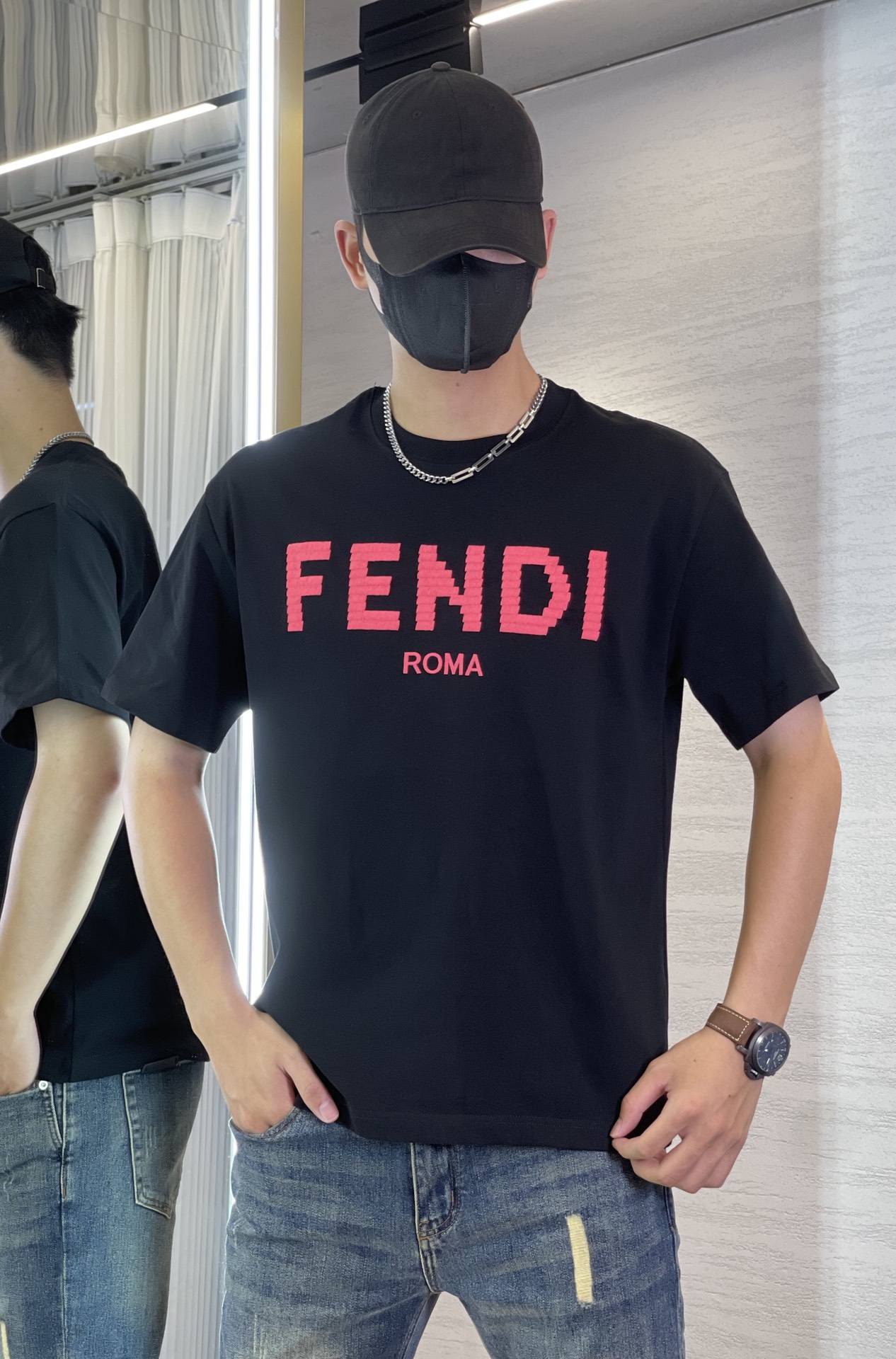 FEND*I芬-迪.新款圓領短袖T恤