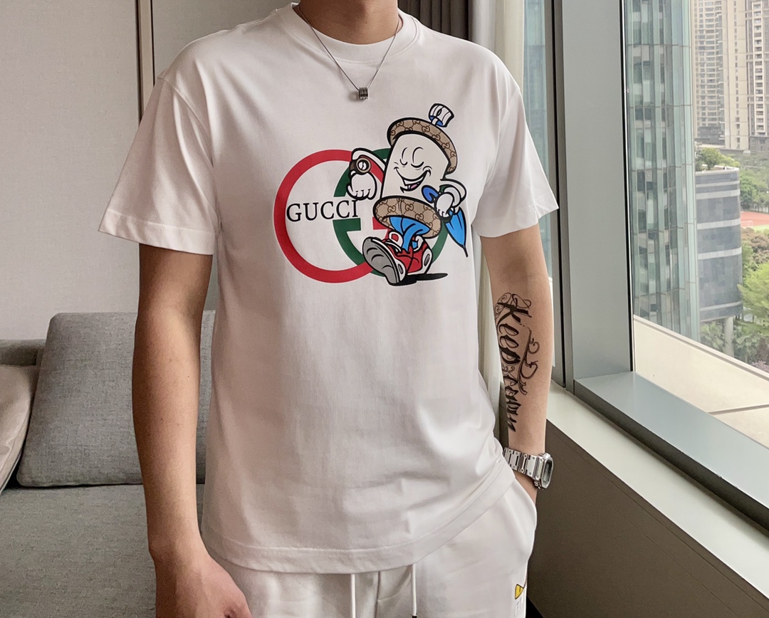 Gucc 官網同款 2023ss夏裝新品 短袖T恤