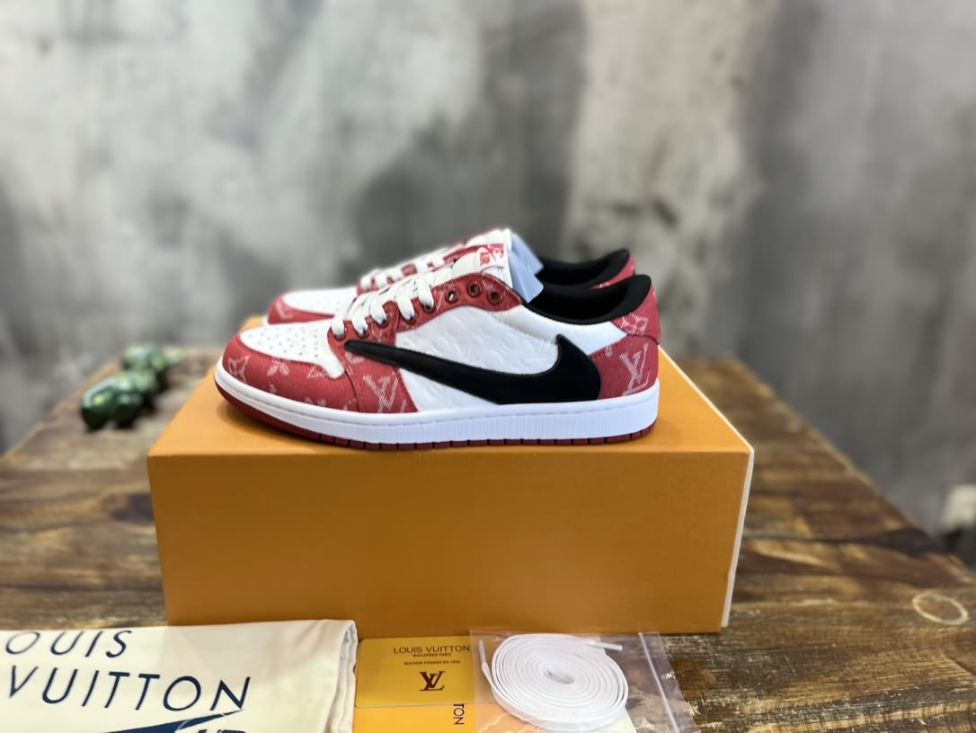 2023 LV & AJ1 聯名款 最新倒勾 板鞋