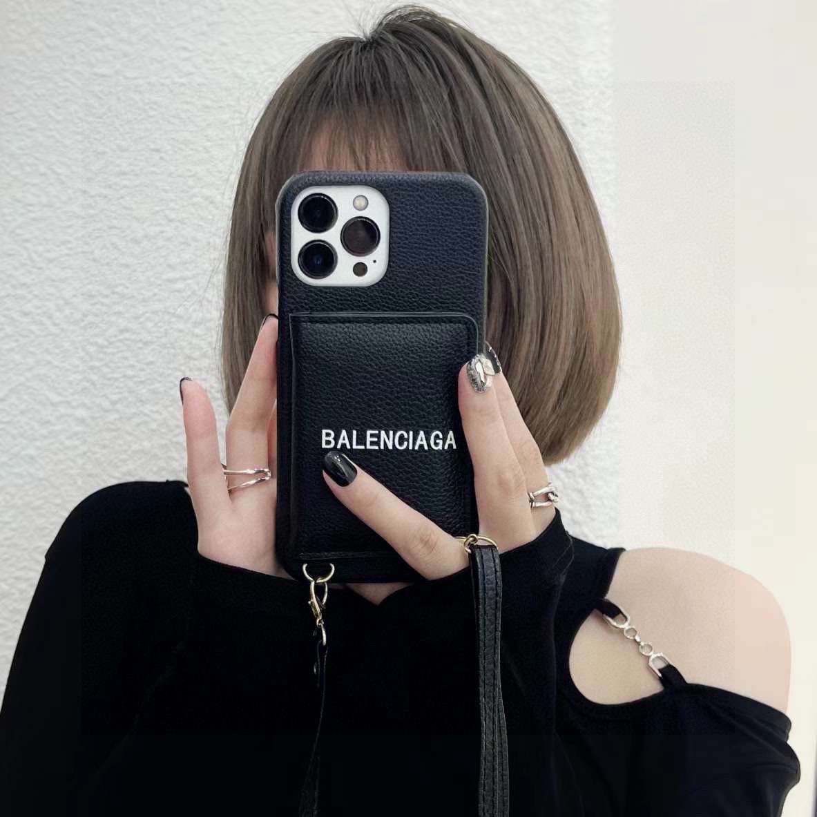 BALENCIAGA巴黎世家斜挎卡包手機殼