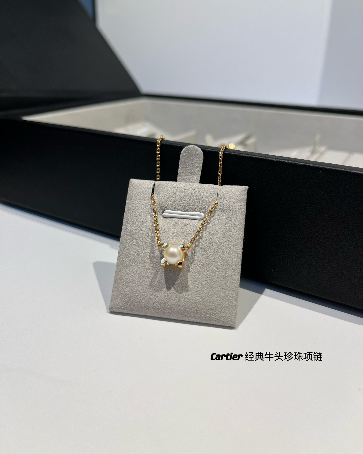 卡家 經典牛頭珍珠項鏈 6mm
