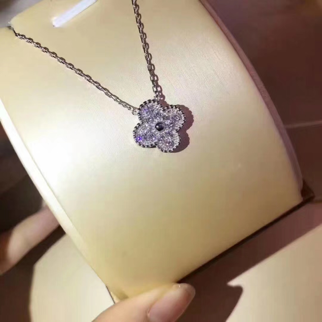 四葉草滿鑽單花項鏈